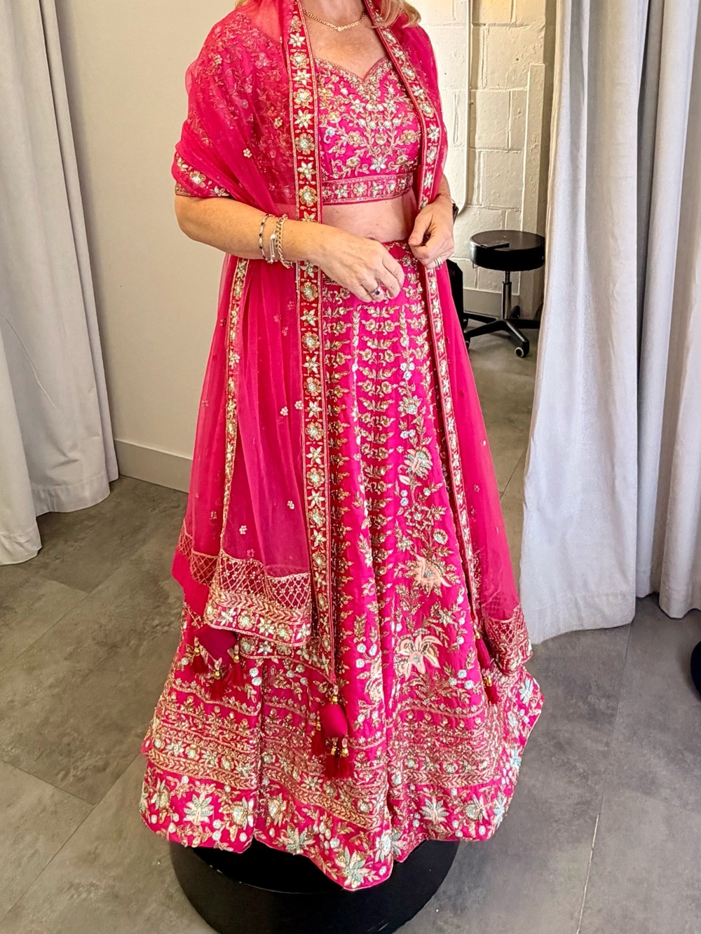 New  Vivaah Bridal w/receipt. Has not been altered.  silk handmade lehenga